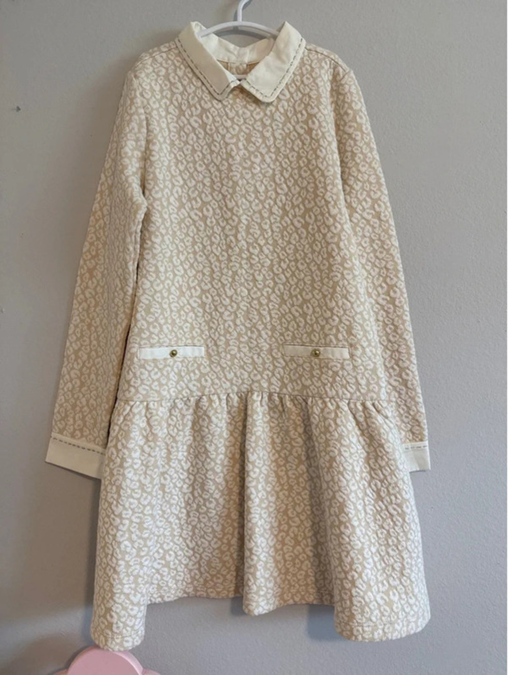 Janie and Jack long sleeve leopard print dress